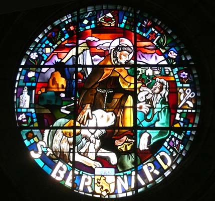 vitrail de Saint-Bernard, cathdrale de Gap